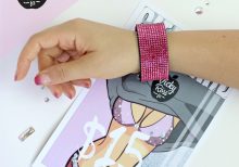 Fuchsia Pink Crystal Bracelet