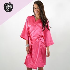 Satin Fuchsia Pink Competition Robe
