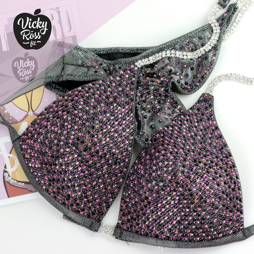 Black Cranberry Bikini Suit | Full Scatter Pro Multi Color