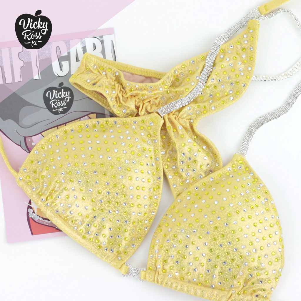 Yellow Citrine Posing Bikini | NPC IFBB Bikini Suit