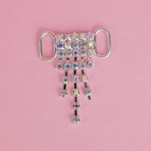 Middle Rhinestone AB Crystal Connector