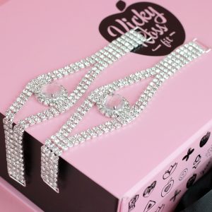 Silver Crystal Competition Bikini Connectors