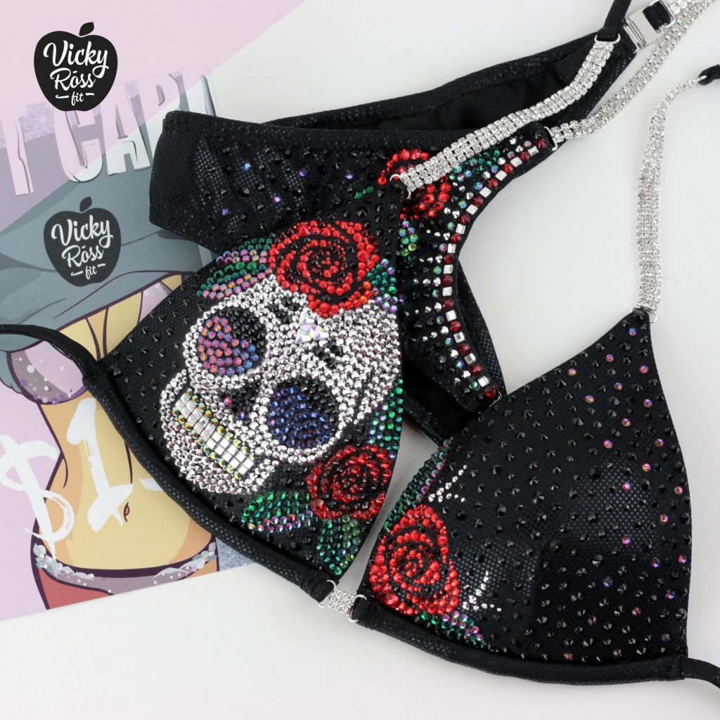 Skull Competition Fitness Suit | Unique Fitness Bikinis
