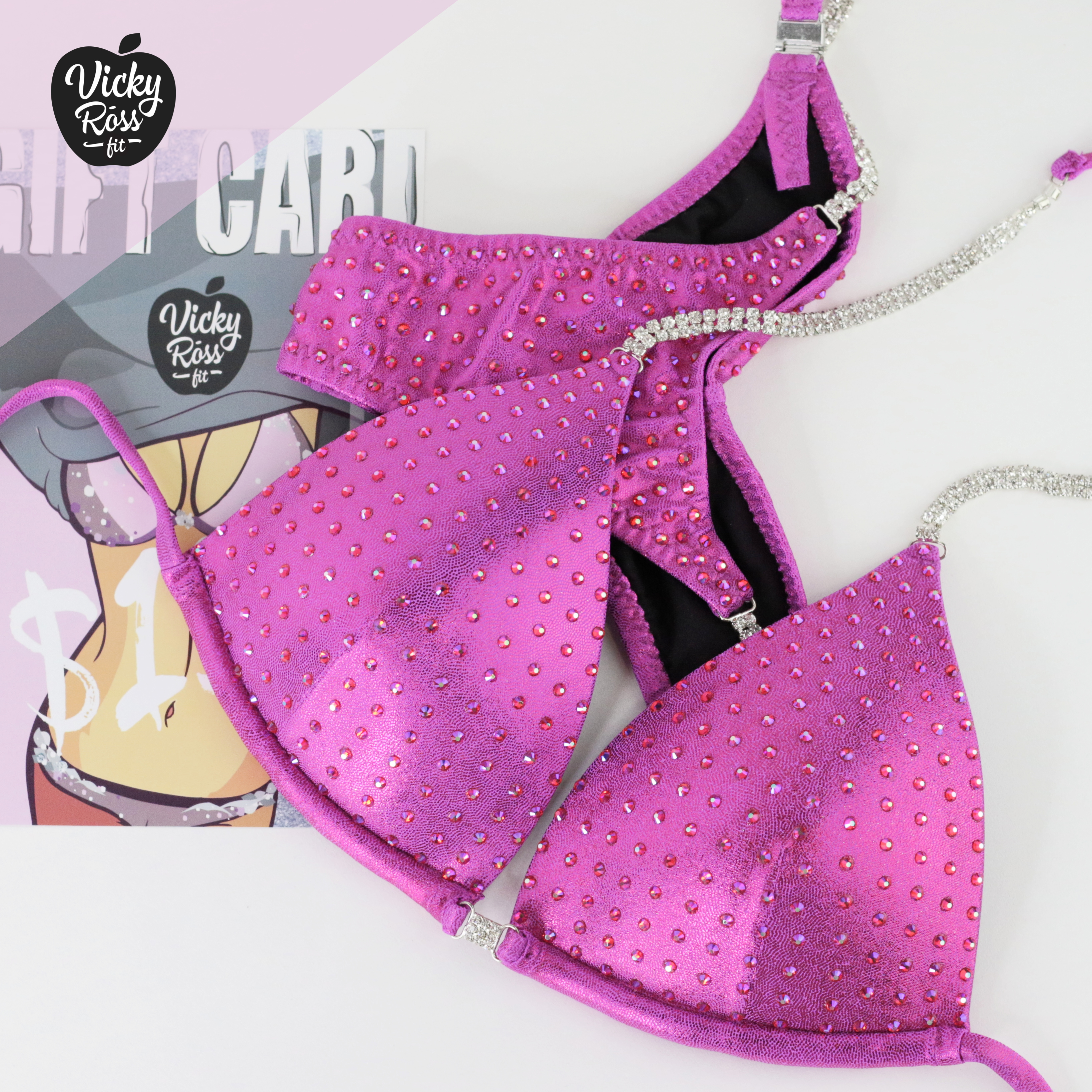 Fuchsia Pink Bikini Fitness | NPC IFBB OCB - Vicky Ross Fit